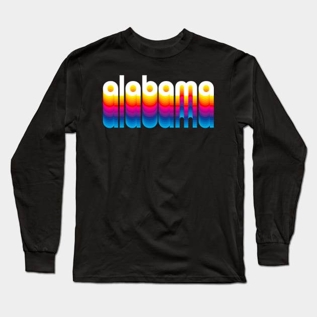 Alabama Pride - I Love Alabama - Vintage Alabama T-Design Long Sleeve T-Shirt by Vector Deluxe